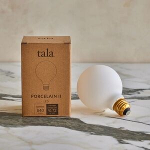 Tala LED Light Bulb Porcelain II Decorative Matte White 540 Lumens 6W G25 E26